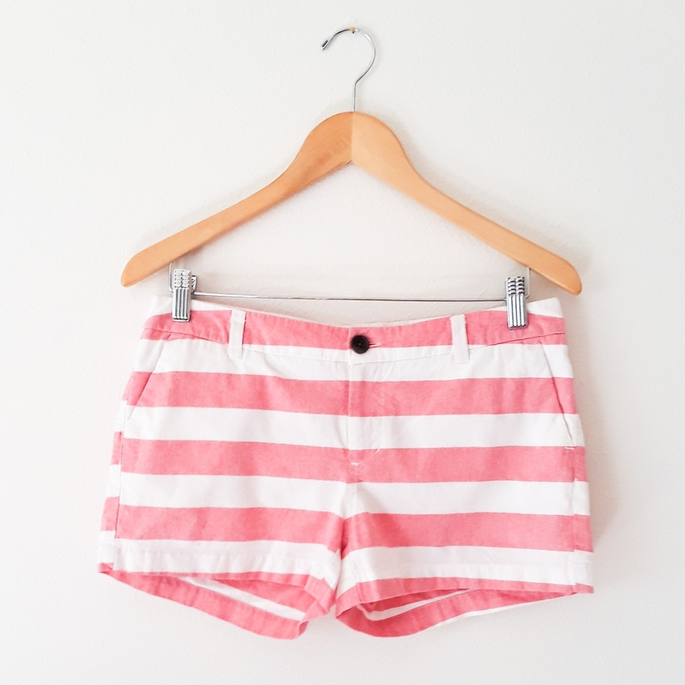 Pink and white stripe shorts
